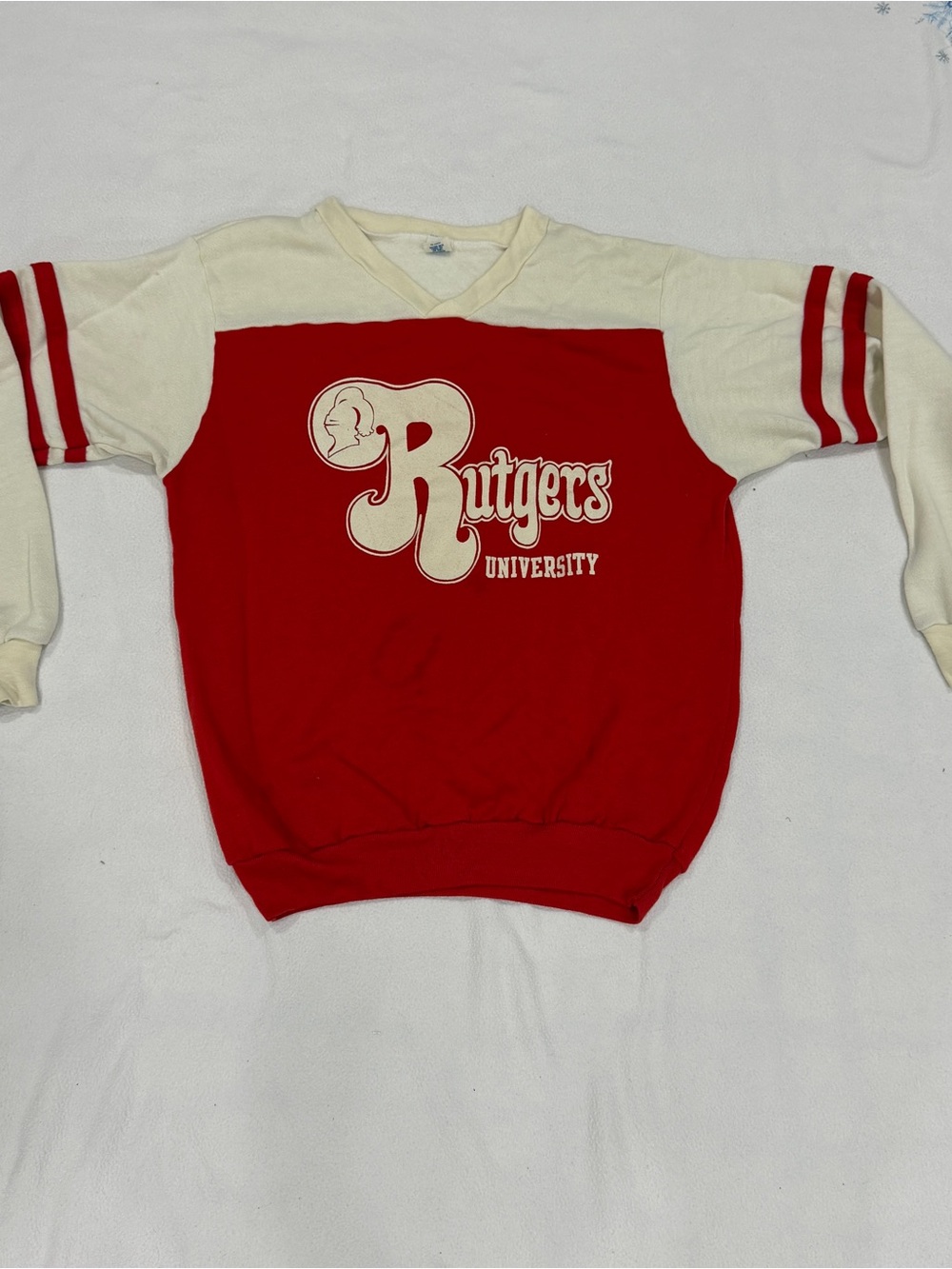 VTG Rutgers UNIVERSITY Women’s SWEATSHIRT SIZE Large ARTEX MADE IN USA - Read!
